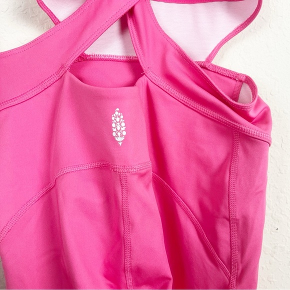 Free People Back It Up Pink Dragonfruit Onesie Jumpsuit Size Small - Picture 5 of 9